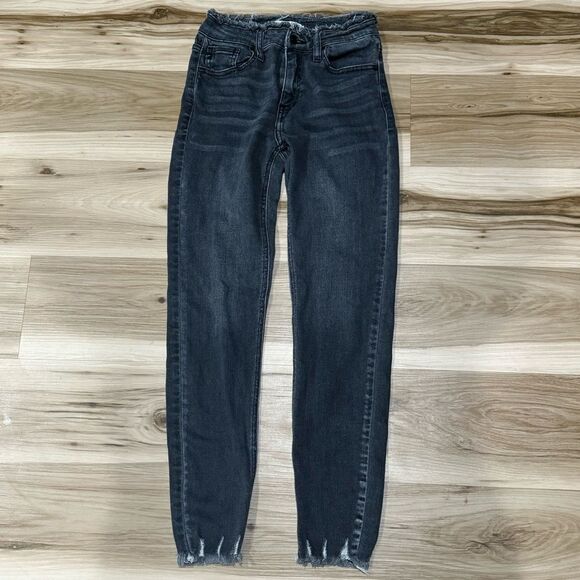 Kancan Rough Hem Skinny Jeans Women’s 25 - Picture 1 of 5